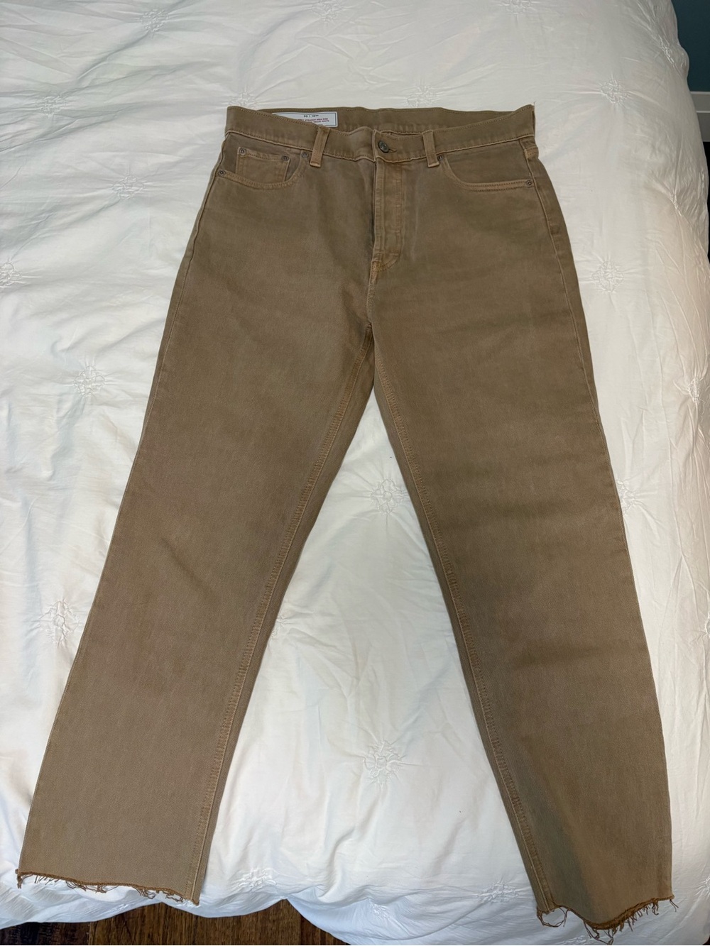 GAP Cheeky Straight High-Rise Jeans in Khaki Brown